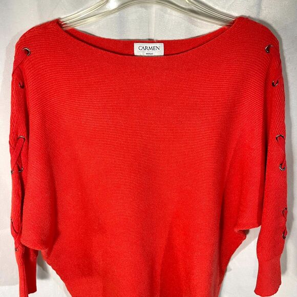 NWT Carmen Marc Valvo Red Sweater Size 1X Womens - Picture 5 of 8